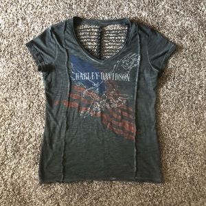 Harley American flag tee